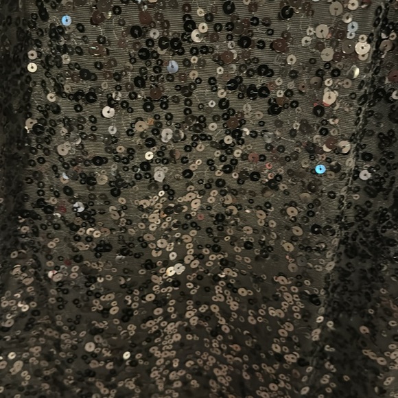 INC International Concepts forest green sequin shift style dress. EUC. - Picture 4 of 5